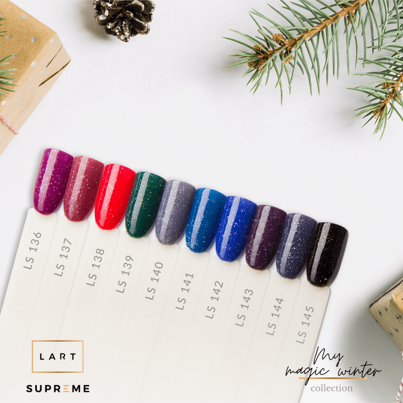 LS 143 Puder kolorowy LART SUPREME, Manicure Tytanowy, 14g
