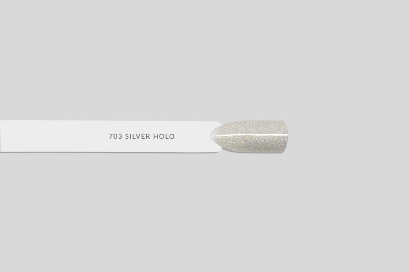 703 SILVER HOLO, lakier hybrydowy LART, manicure hybrydowy, 8ml