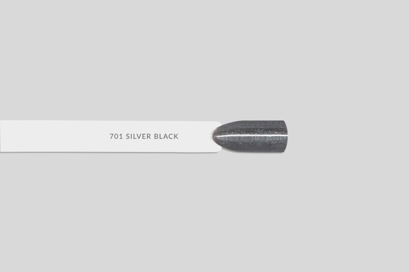 701 SILVER BLACK, lakier hybrydowy LART, manicure hybrydowy, 8ml