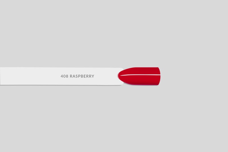 408 RASPBERRY, lakier hybrydowy LART, manicure hybrydowy, 8ml