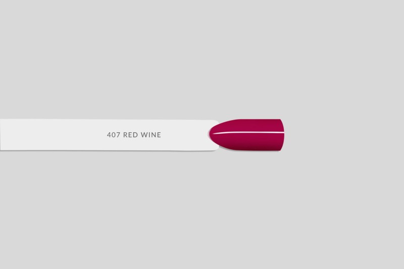 407 RED WINE, lakier hybrydowy LART, manicure hybrydowy, 8ml