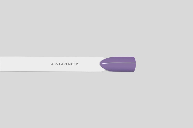 406 LAVENDER, lakier hybrydowy LART, manicure hybrydowy, 8ml