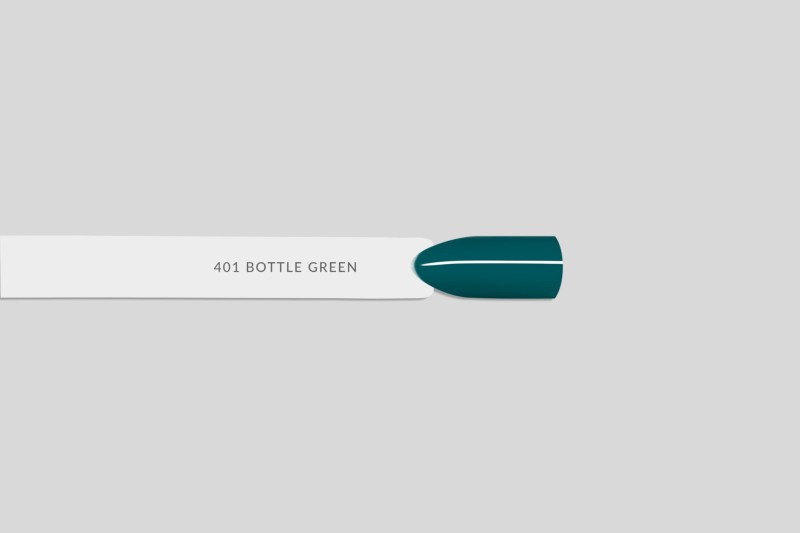401 BOTTLE GREEN, lakier hybrydowy LART, manicure hybrydowy, 8ml