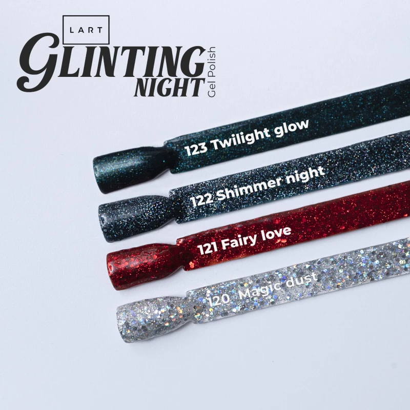 122 SHIMMER NIGHT, lakier hybrydowy LART, manicure hybrydowy, 8ml
