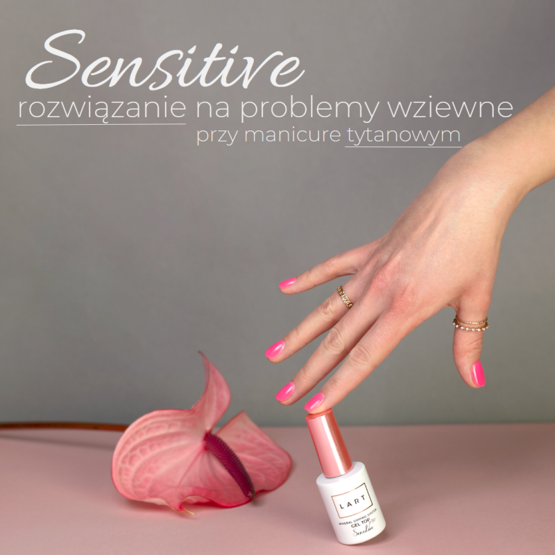Sensitive Gel Top, Manicure Tytanowy LART PRO, 15ml