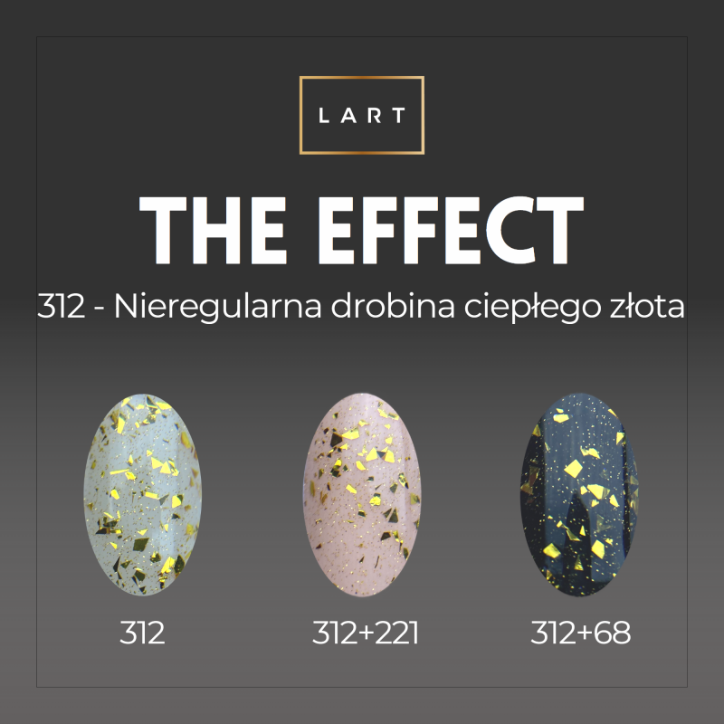 312 Puder The Effect LART PRO Manicure Tytanowy, 14g