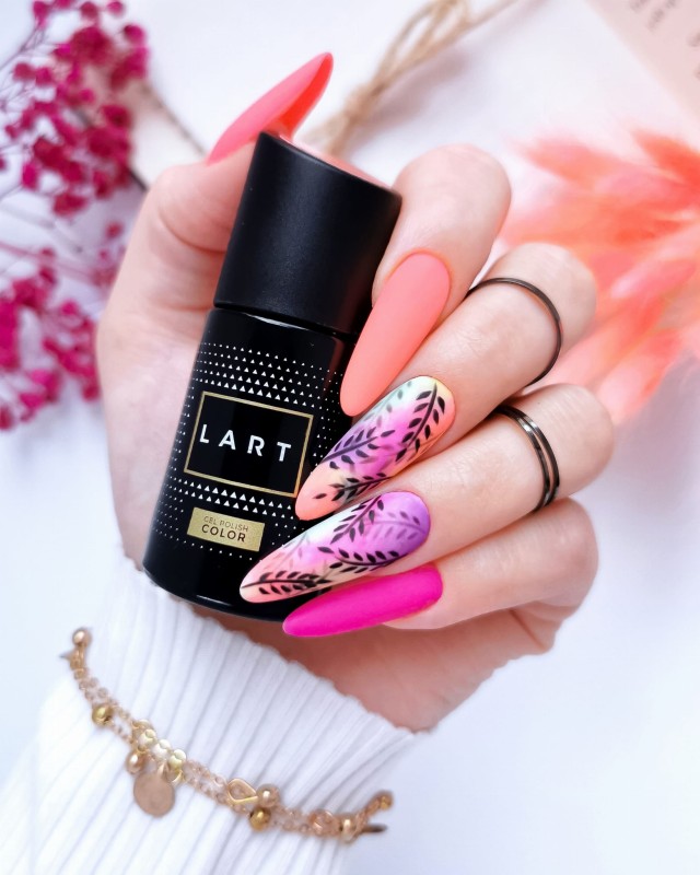 47 PASTEL PEACH, lakier hybrydowy LART, manicure hybrydowy, 8ml
