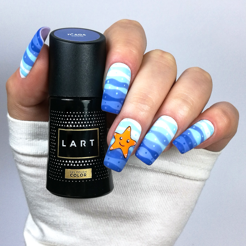 404 DENIM, lakier hybrydowy LART, manicure hybrydowy, 8ml