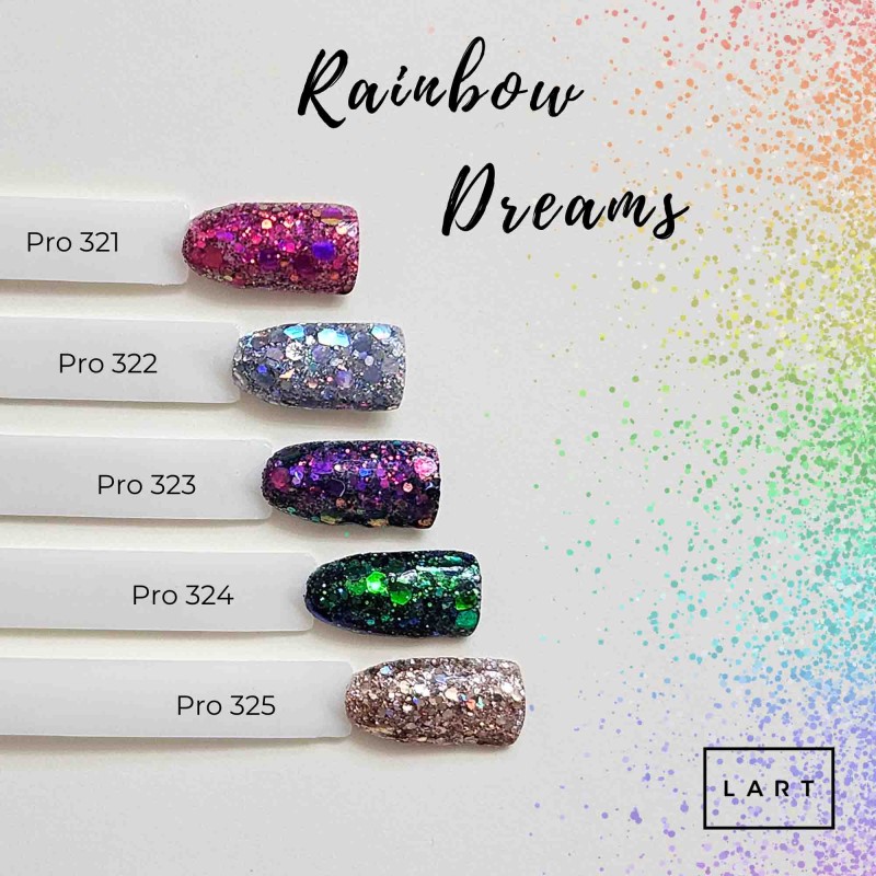 323 Puder kolorowy LART PRO Manicure Tytanowy, 14g