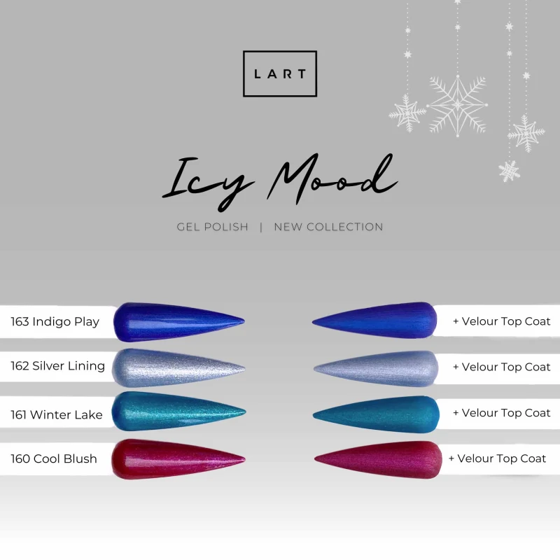 163 INDIGO PLAY, lakier hybrydowy LART, manicure hybrydowy, 8ml