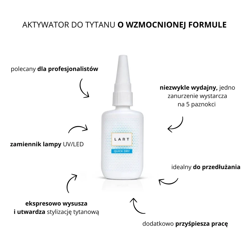 STRONG Quick Dry - UZUPEŁNIENIE, Manicure Tytanowy LART PRO, 60 ml